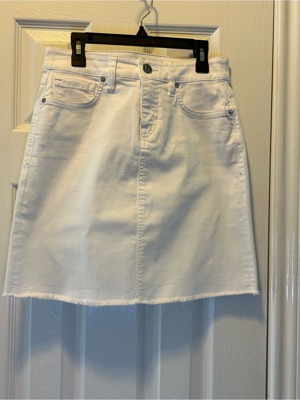 Tommy Bahama Ella Twill White A-Line Denim Skirt Size 0